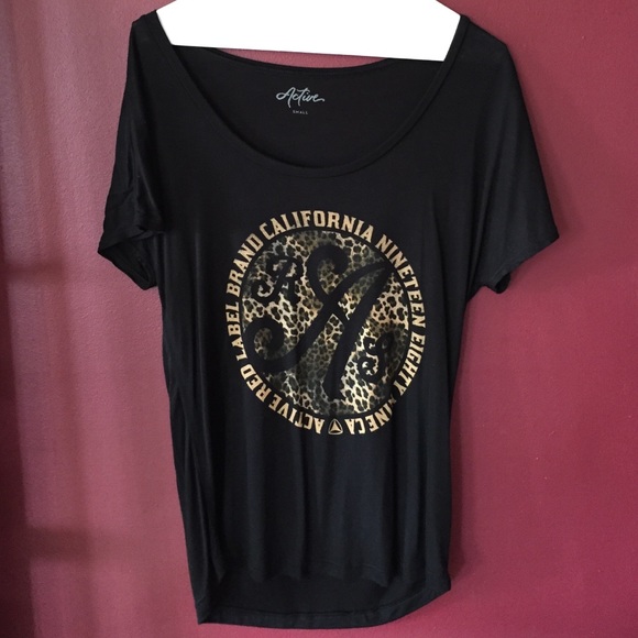 Active cheetah logo baggy shirt