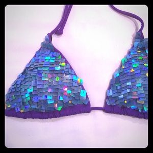 Victoria's Secret Sparkly Triangle Bikini Top