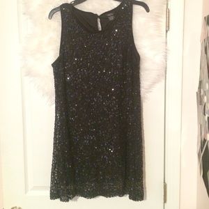 Black sequin dress