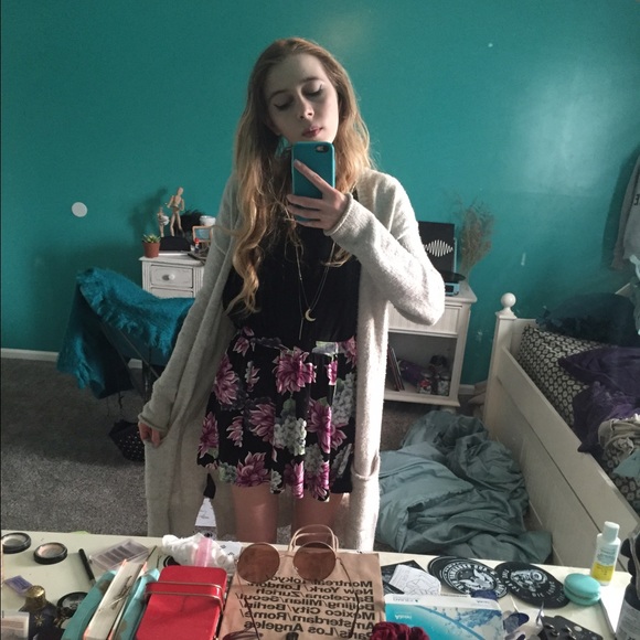 ASOS Purple and Blue Floral Skater Skirt - Picture 2 of 2