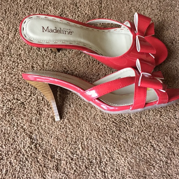 Bundled New Madeline Stuart red bow heels - Picture 3 of 4