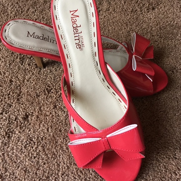Bundled New Madeline Stuart red bow heels - Picture 4 of 4