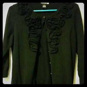 Black three quarter sleeve jacket