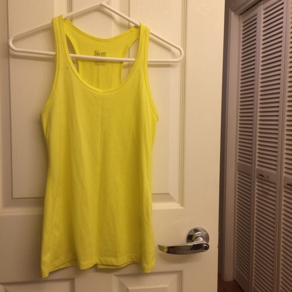 Nike yellow dri-fit tank top