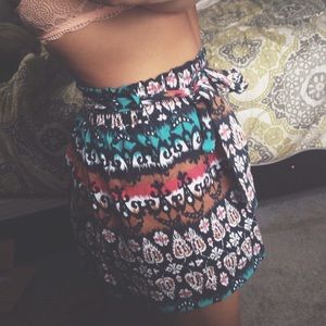 High Wasted Tribal Skirt