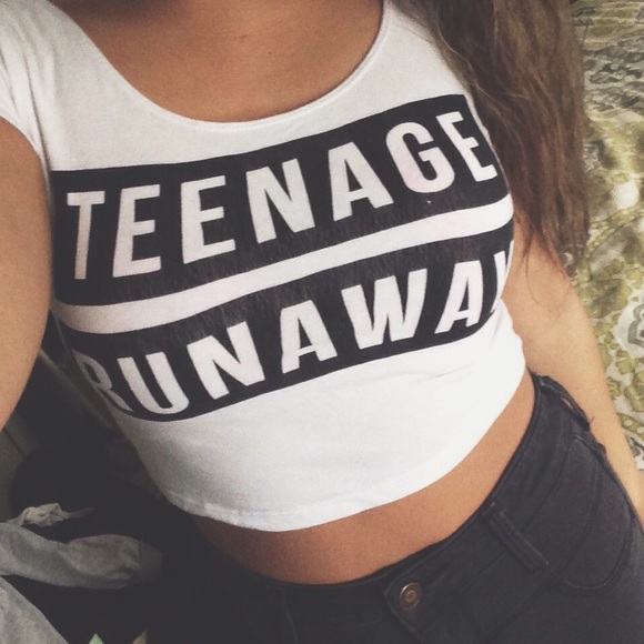 "Teenage Runaway" Crop Top