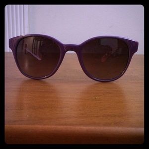 Plum and crystal pink cat eye sunglasses