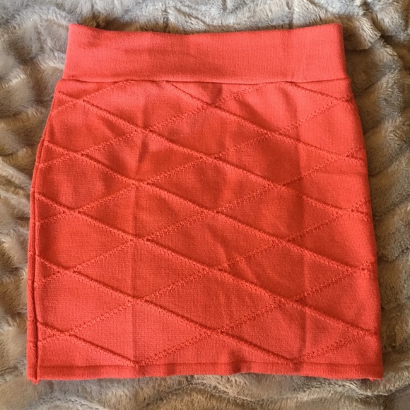 Coral High Waist Mini Skirt