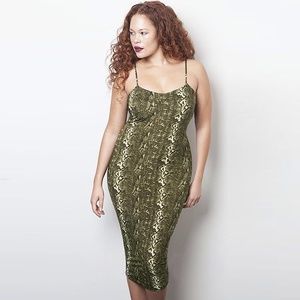 Super Sexy snake midi dress