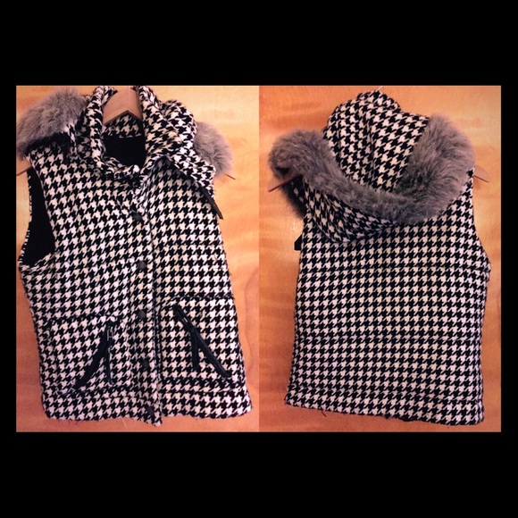 BB Dakota Sweaters - Classic Houndstooth Vest