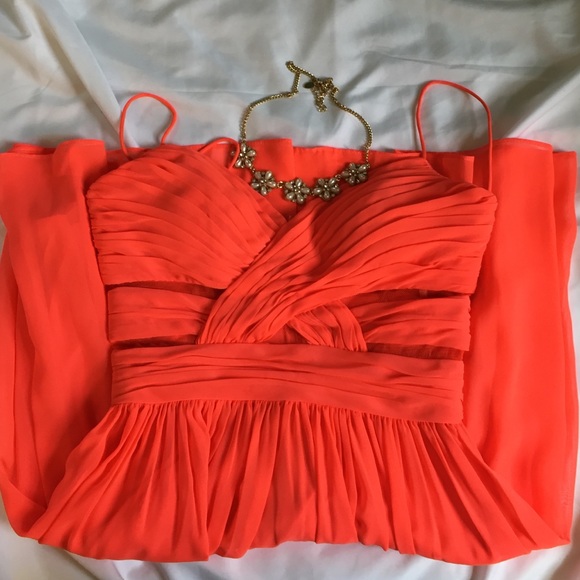 Flowy coral dress