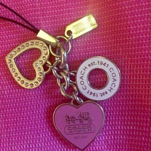 Coach / sparkle dangle / accessory / cell charm