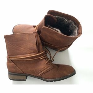 Mat even Madden Knifty Cognac boots