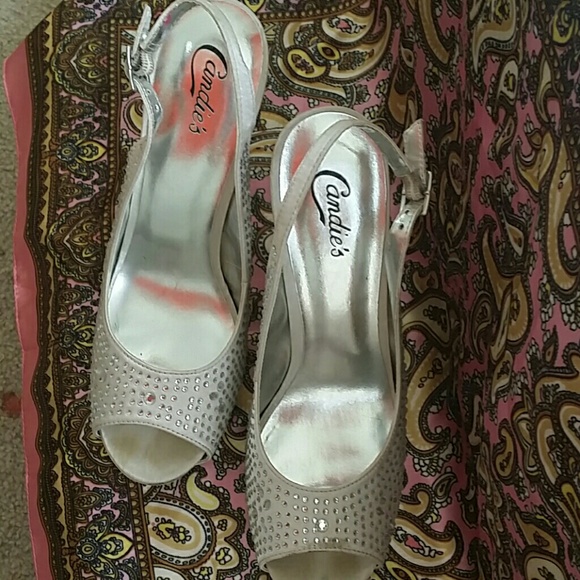 🚫SOLD🚫 Rhinestone Platform Peep-Toe Slingback - Picture 2 of 3