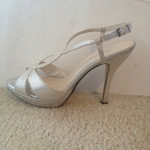 Silver platform heels!