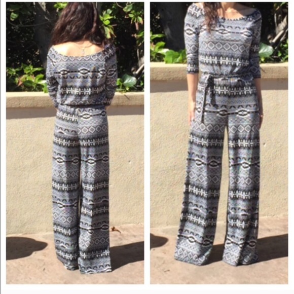 Tribal print stunning jumpsuit - Picture 3 of 4