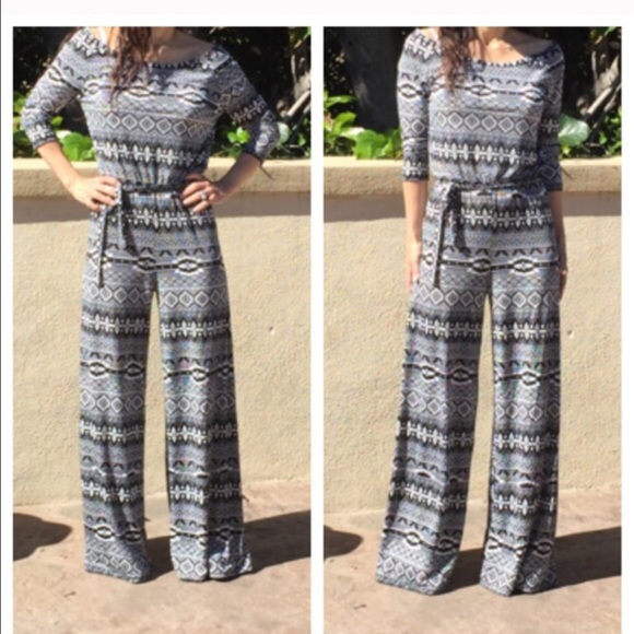 Tribal print stunning jumpsuit - Picture 4 of 4