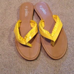 Yellow flip flops