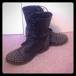 Studded Combat Boots