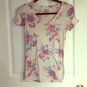 Floral V Neck