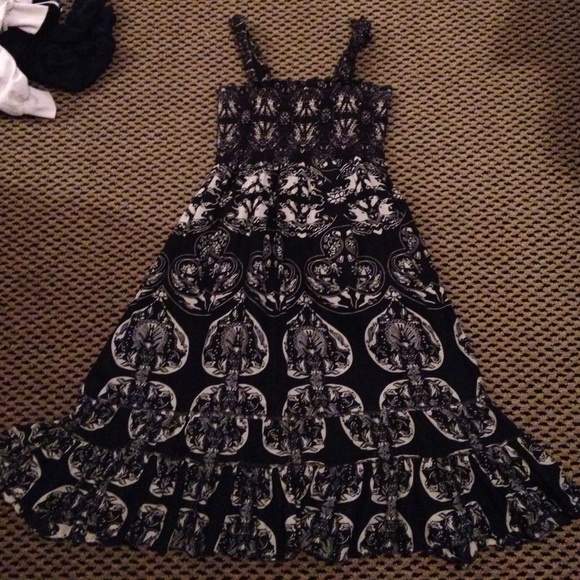 Black and cream sun dress