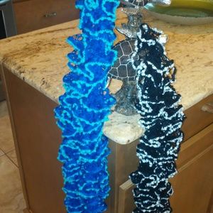Hand knit scarves
