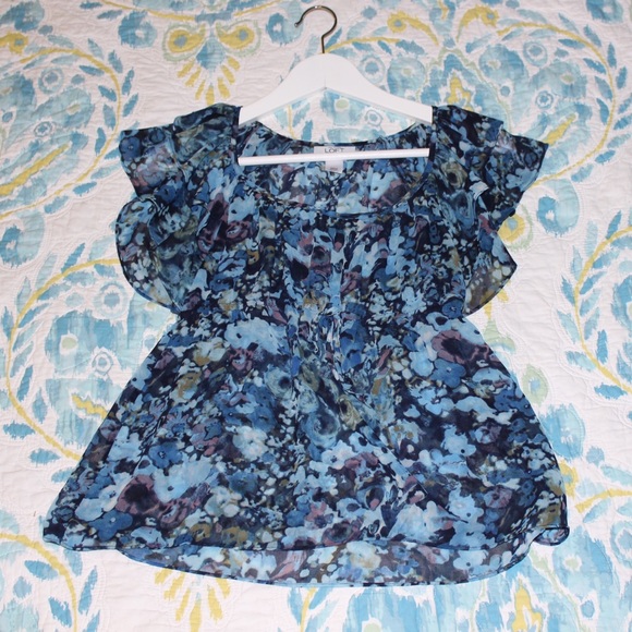 Sheer Flower Top from Loft - Picture 1 of 2