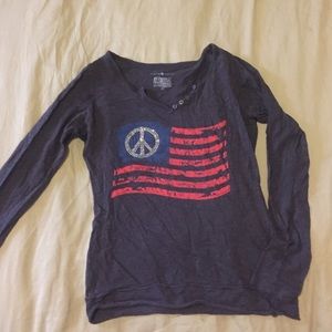 Dark grey top long sleeves