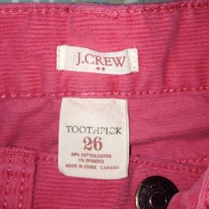J. Crew pink corduroy pants
