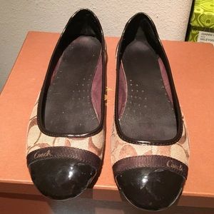 💥Beautiful brown Coach flats