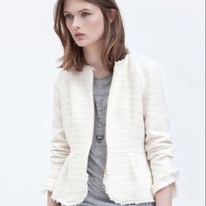 Zara Peplum Tweed Blazer