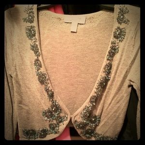 Knit beaded A&F cardigan