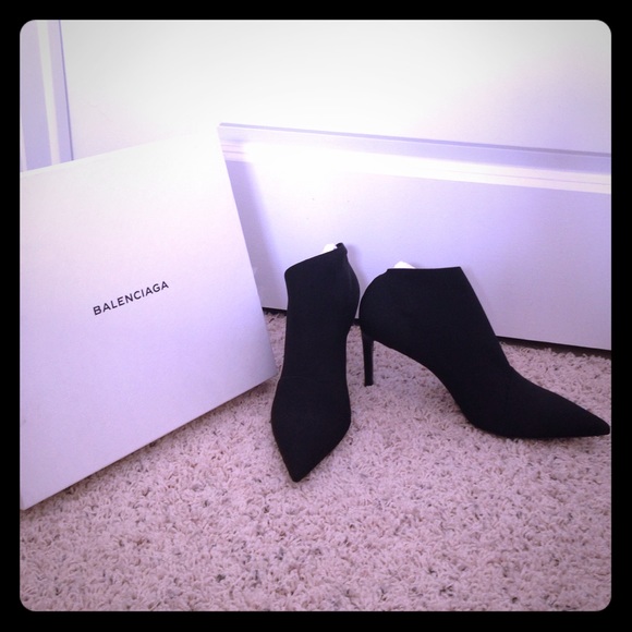 Balenciaga Stretch Point-Toe Bootie - Picture 1 of 4
