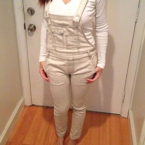 Free people washed denim overall size 24