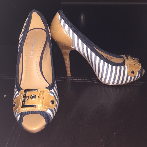 Stripe Heels