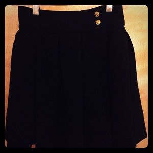 Short black skater skirt