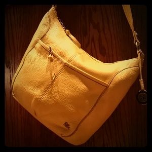 "the sak" yellow purse--HOLDING