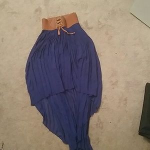 Navy blue Hi-Lo skirt