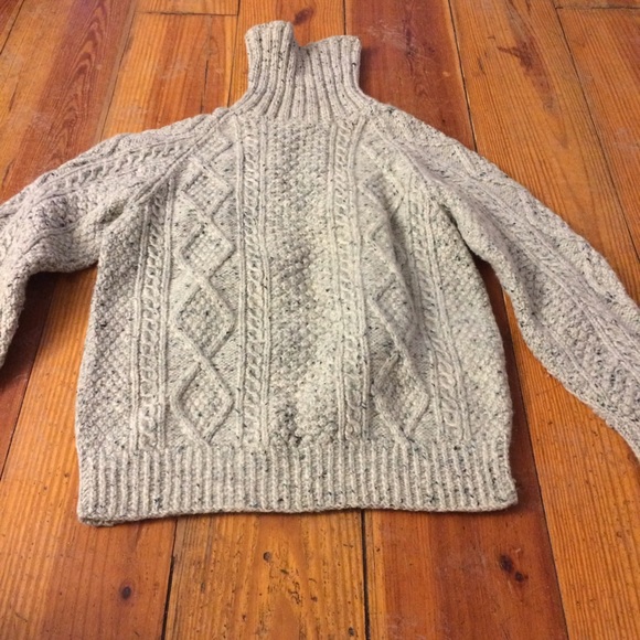 Cable knit Irish wool sweater