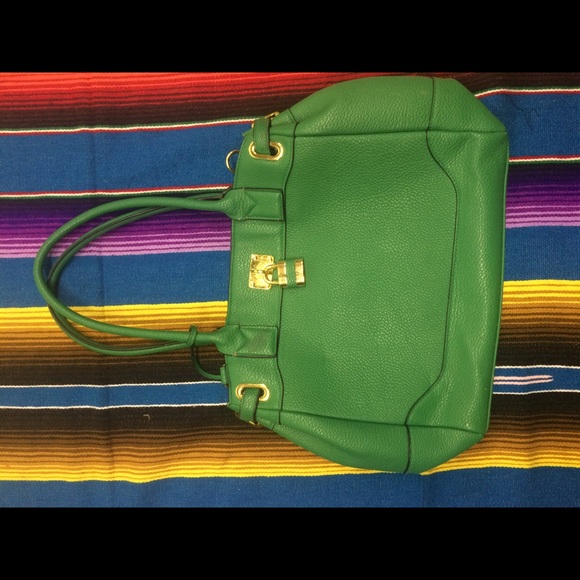 Asos Green Bag with Gold Lock and Detail