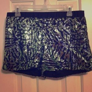 Forever 21 Sequin Zebra Shorts