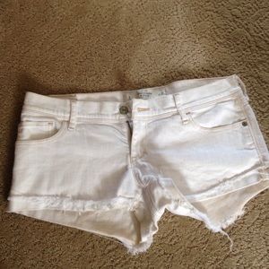 Abercrombie & Fitch White Jean Shorts