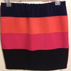 Stripped Bodycon Skirt