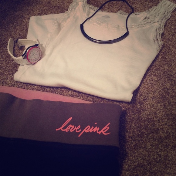 VS black and pink yoga pant