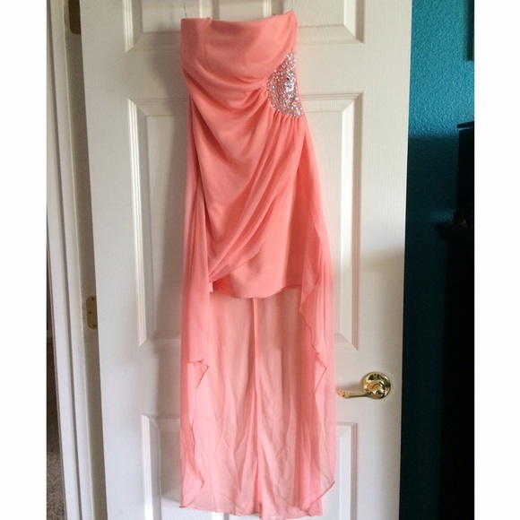 Bubblegum pink hi-low dress