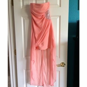 Bubblegum pink hi-low dress