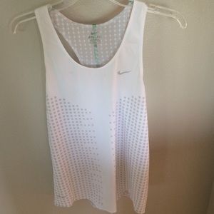 Nike Dri-Fit White Tank with Grey Dots