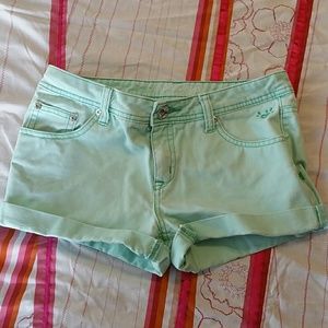 Justice Jean Shorts, Girls Size 12 1/2, Teal Color