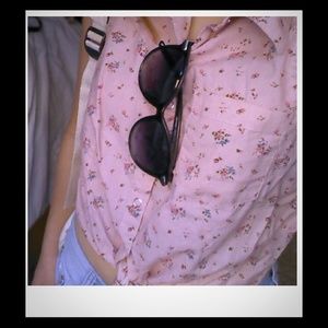 🚫🚫🚫SOLD. Pink vintage collar top