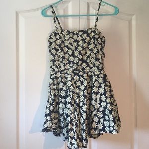 Navy blue daisy jumpsuit (NEW-NEVER WORN)